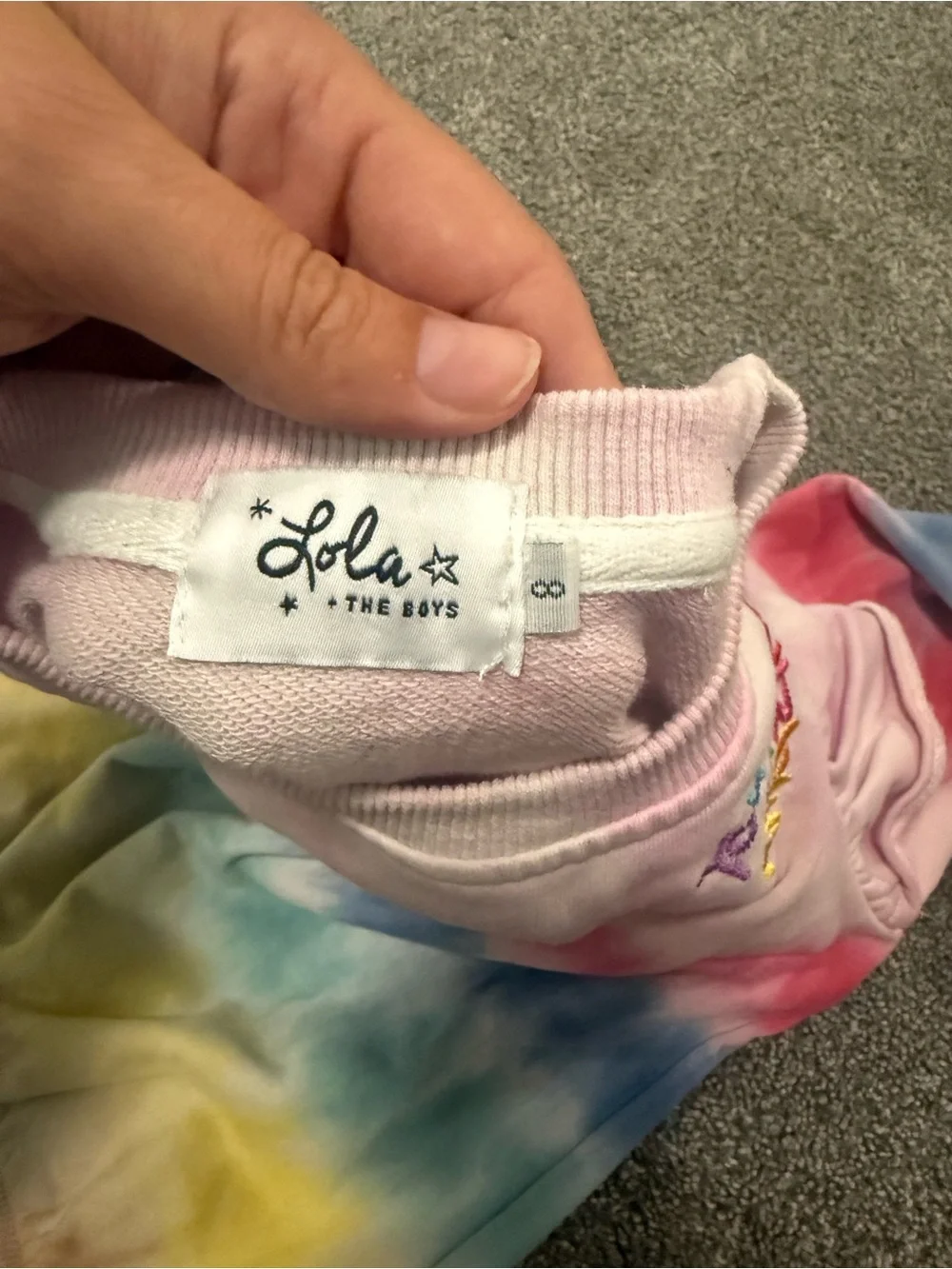 Lola + The Boys Ruffle Tie Dye Sweatshirt Sz 8
